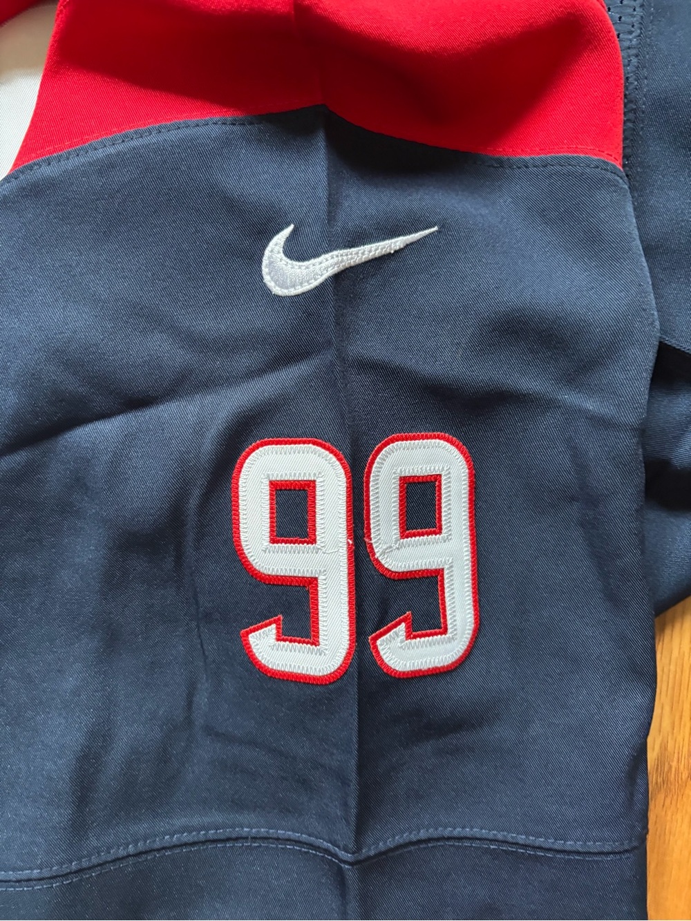 JJ Watt #99 NFL Texans Navy & Red Football Jersey. Size 56 XXL. Gently worn. - Picture 5 of 5